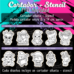 Cortador de Galleta PYO + Stencil Navidad 1