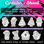 Cortador de Galleta PYO + Stencil Navidad 2