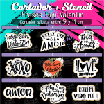 Cortadores de Galleta + Stencil San Valentín 1