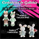 Cortador De Galleta Parejas De Conejitos