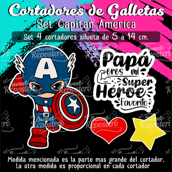 Cortadores De Galleta Capitán Ámerica