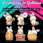 Cortador de Galleta Set Conejitos