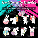 Cortador de Galleta Set Feliz Pascua