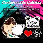 Cortadores De Galleta Mamá Gatuna