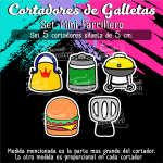 Cortadores De Galleta Mini Parrillero