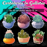 Cortador de Galleta Set Suculentas