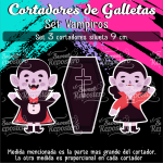 Cortador de Galletas Set Vampiros 3 Piezas