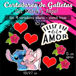 Cortadores de Galleta Stitch y Angel