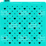 Stencil Tapiz Corazones B