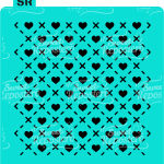Stencil Tapiz Corazones C