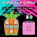 Cortador de Galleta Tic Tac Toe Pascua