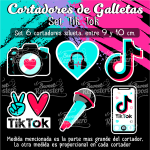 Cortador de Galletas Set Tik Tok 7 Piezas