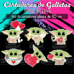 Cortador de Galleta Yoda In Love