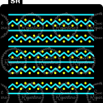 Stencil Zig Zag Huevo Doble