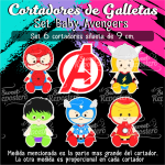 Cortador de Galletas Set Baby Avengers 6 Piezas