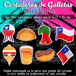 Cortadores De Galleta Mini Fiestas Patrias