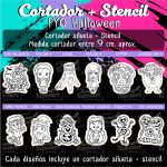 Cortador de Galleta PYO + Stencil Halloween 4