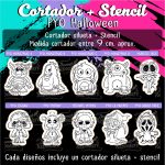 Cortador de Galleta PYO + Stencil Halloween 5