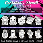 Cortador de Galleta PYO + Stencil Halloween 6