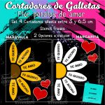 Cortadores de Galleta Flor Pétalos De Amor