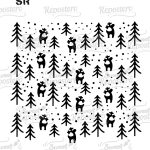 Stencil Pinos y Renos