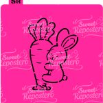 Stencil Pyo Conejo Y Zanahoria Gigante