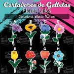 Cortador de Galletas Set Flores Tallos