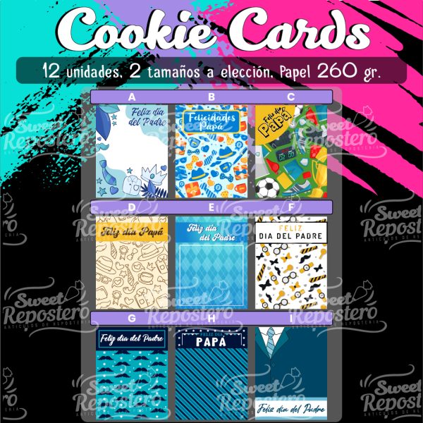 Set 12 und Cookie Cards Dia del Padre