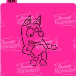 Stencil PYO Bluey - Bluey Bailarín