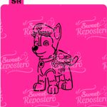 Stencil PYO Paw Patrol - Chase