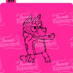 Stencil PYO Bluey - Bandit