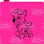 Stencil PYO Paw Patrol - Rocky