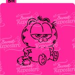 Stencil PYO Garfield - Garfield Sentado