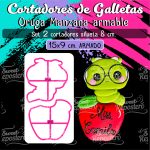 Cortadores De Galleta Oruga Manzana Armable
