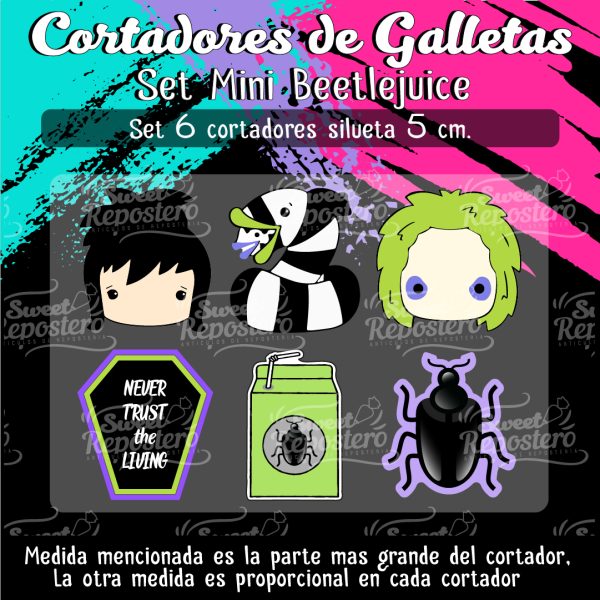 Cortadores De Galleta Mini Beetlejuice