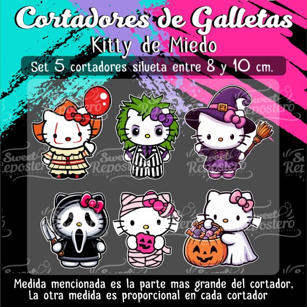 Cortadores De Galleta Kitty De Miedo