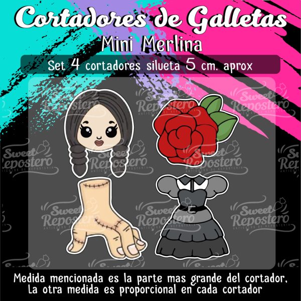 Cortadores De Galleta Mini Merlina