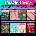 Set 12 und Cookie Cards Navidad