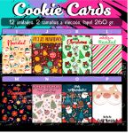 Set 12 und Cookie Cards Navidad.