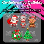 Cortadores De Galleta Feliz Navidad