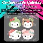 Cortadores De Galleta Kitty Caritas Navideñas