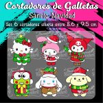 Cortadores De Galleta Sanrio Navidad