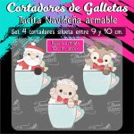Cortadores De Galleta Tacita Navideña Armable