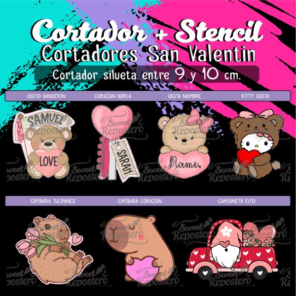 Cortadores de Galleta Varios San Valentin