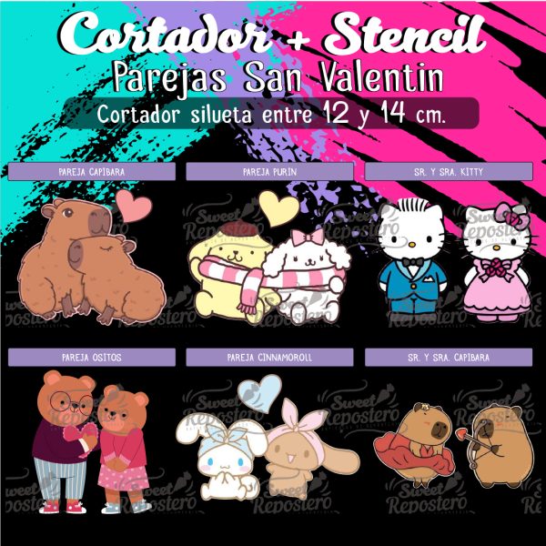 Cortadores de Galleta Parejas San Valentin