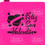 Stencil Frase San Valentín Caja Regalos