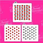 Stencil Flechas Corazon Doble
