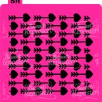 Stencil Flechas Corazon