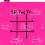 Stencil Tica tac Toe San Valentin