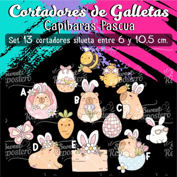 Cortador de Galleta Capibaras Pascua